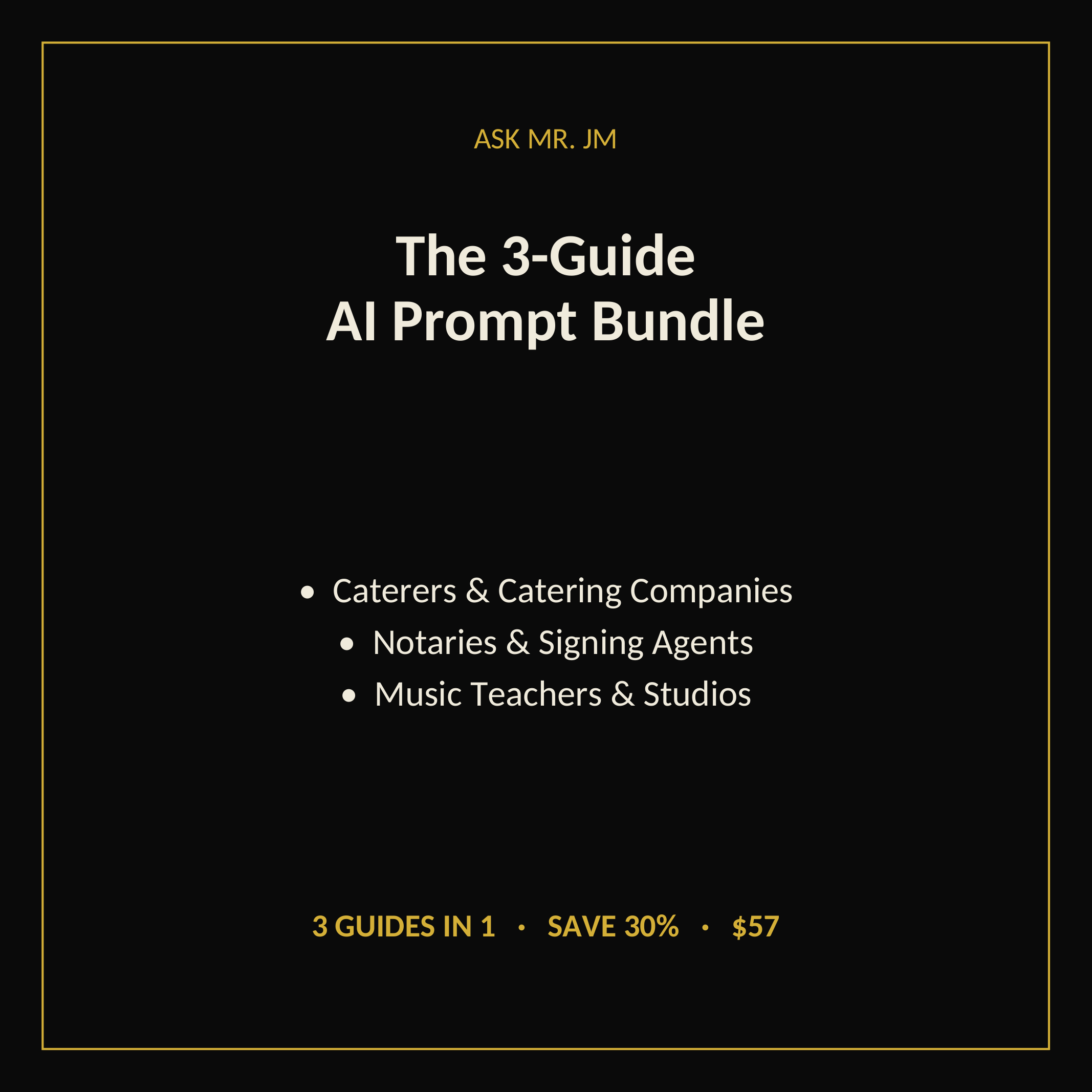 3-in-1 Prompt Bundle: Caterers, Catering Companies & Notaries (Save 30%)