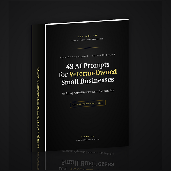 43 Copy-Paste AI Prompts for Veteran-Owned Small Businesses